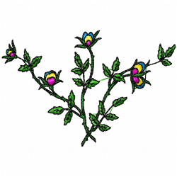 Flowers Embroidery Design 1